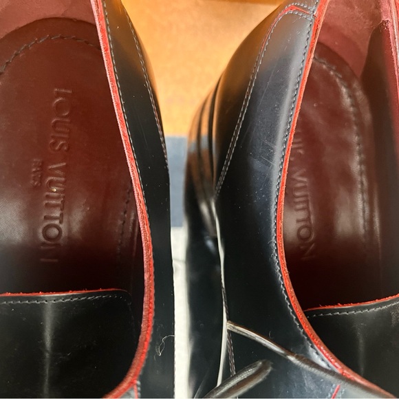 Louis Vuitton Mens Blue Leather lace up Oxfords - Picture 10 of 12